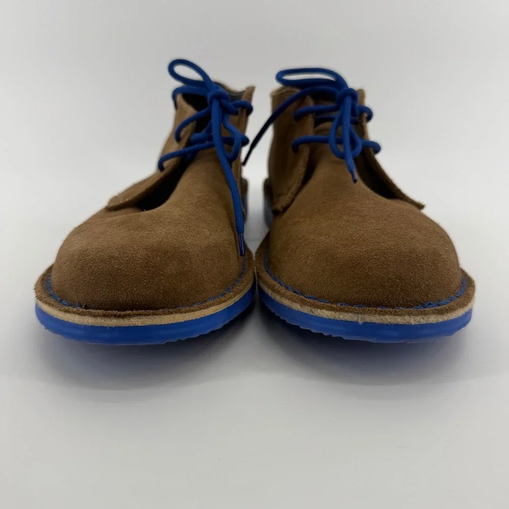 Veldskoen Heritage J-Bay Tan Suede Blue Sole Chukka Boots Mens 8 Womens 10 EU 41